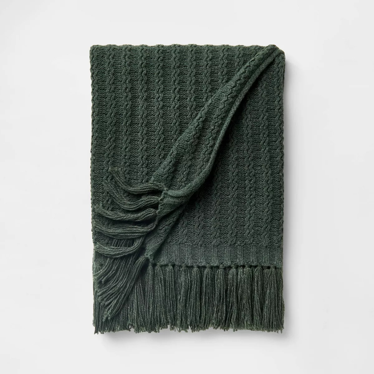 Knit Throw Blanket Green - Threshold™ designed w/Studio McGee | Target