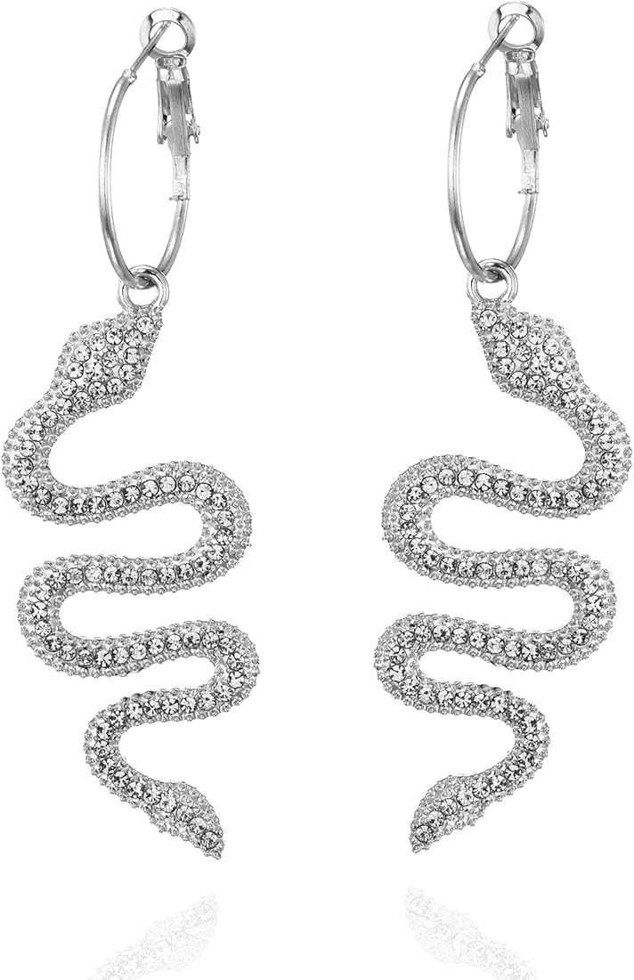 Balirek Snake Earrings 14K Gold Plated Dangle Earrings Personalized Punk Animal Hypoallergenic Fa... | Amazon (US)