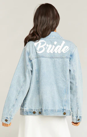 Dover Denim Jacket ~ Bride Graphic Light Wash | Show Me Your Mumu