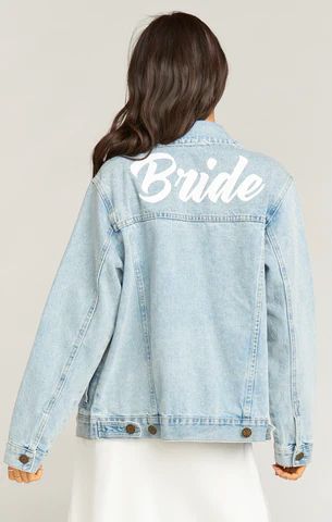 Dover Denim Jacket ~ Bride Graphic Light Wash | Show Me Your Mumu