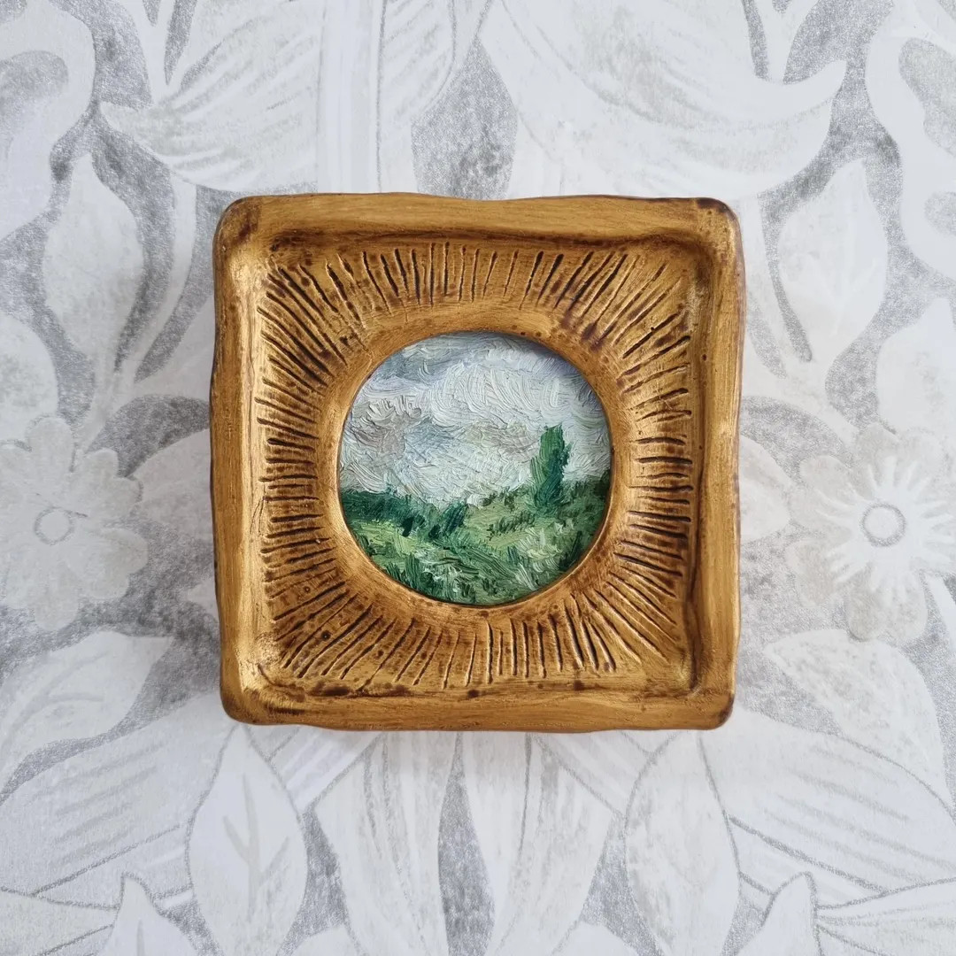 Framed Oil Landscape Painting: Handmade Antique Art | Etsy (US)