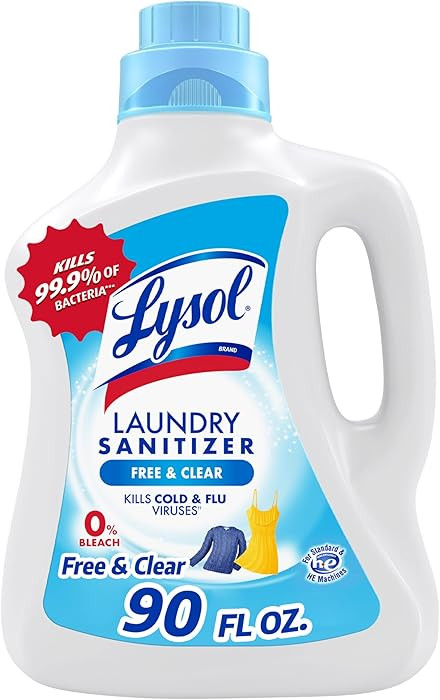 Lysol Laundry Sanitizer Additive, Free & Clear, Free from Fragrance and Dyes, 0% Bleach Laundry S... | Amazon (US)