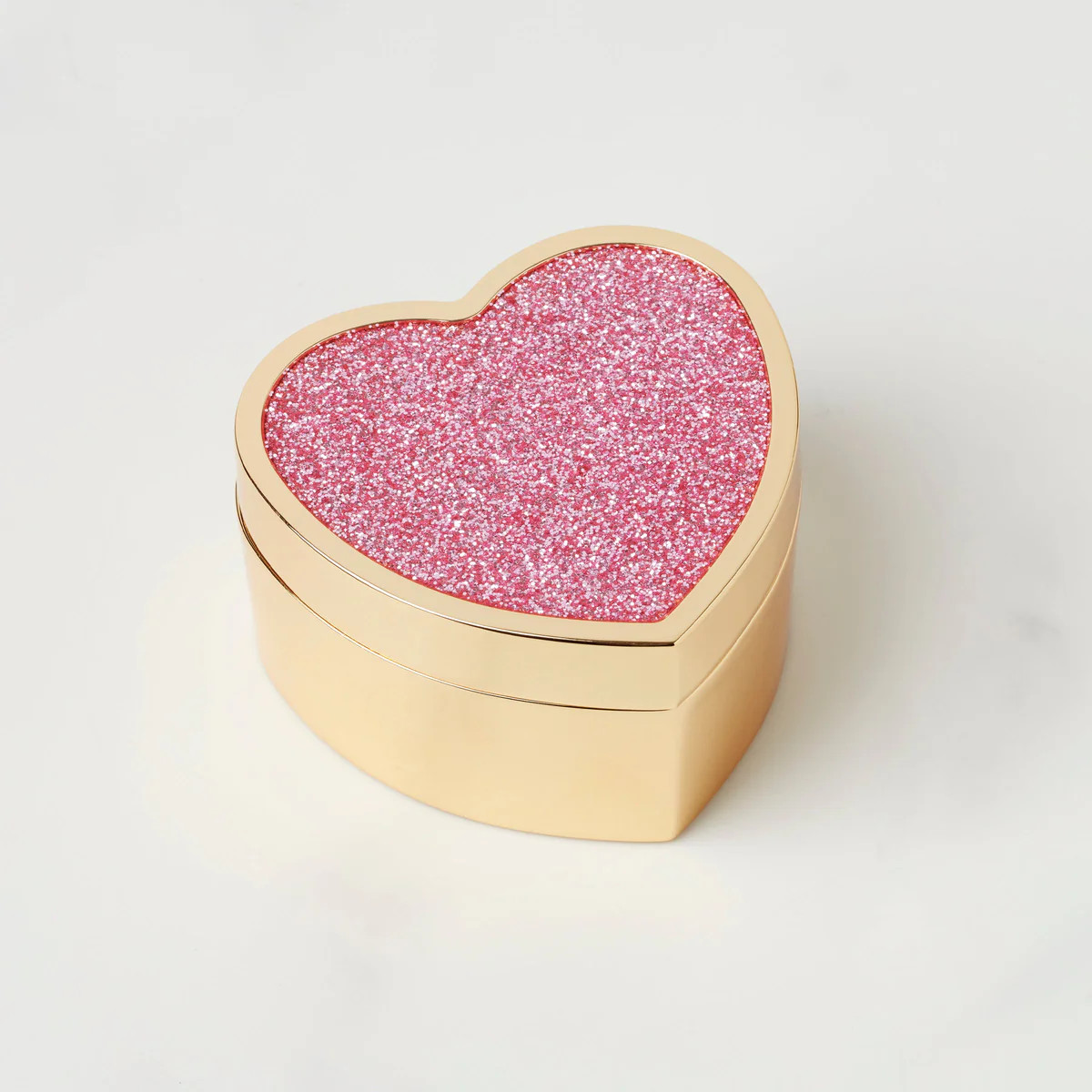 Sitting Pretty Pink Glitter Heart Box | Lenox