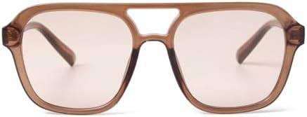 ADE WU Retro Aviator Sunglasses for Women Men,Vintage Fashion 70s Stylish Square Aviators | Amazon (US)