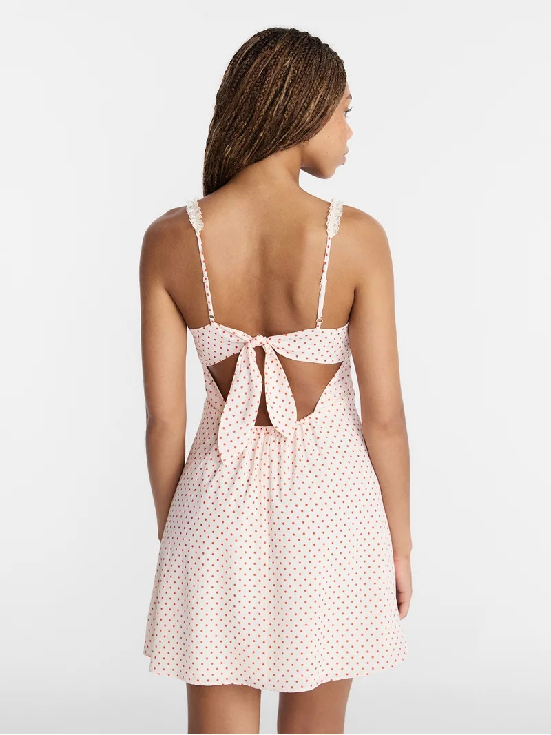 No Boundaries Polka Dot Dress, Women's XXS-XXL | Walmart (US)