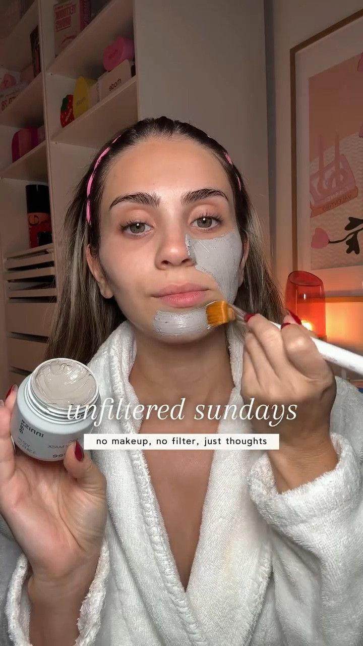 Sunday reset & spiraling, a new series and my inner thoughts. 💖 This week I am feeling confused when and if there is ever a “right time”… for true rest, for motherhood, for stepping back from the algorithm in general? would love to hear from anyone who’s been through this phase 🤍

wearing: @parachutehome robe 
vibe: @saltandstone saffron & cedar candle
body: @cosrx body barrier cream
cleansed: @garnierusa micellar water 
swiped: @cleanskinclub cloud pads / towels
masked: @innisfreeusa US clay mask + @Sigma Beauty S01 mask brush
hydrated: @thenimetyou essence @clarinsusa double serum
eyes: @clarinsusa total eye lift cream
lips: @laneige_us glowy balm + hydrating sleeping mask
brows: @grandecosmetics brow serum
hair: @shuuemura_artofhair night serum + @crownaffair brush
scent: “rosie” @byrosiejane 

#sundayreset #sundayskincare #latenightthoughts #gurwm #skincarerecommendations #yap #grwm #venting

#LTKdayinmylife #LTKselfcare #LTKBeauty