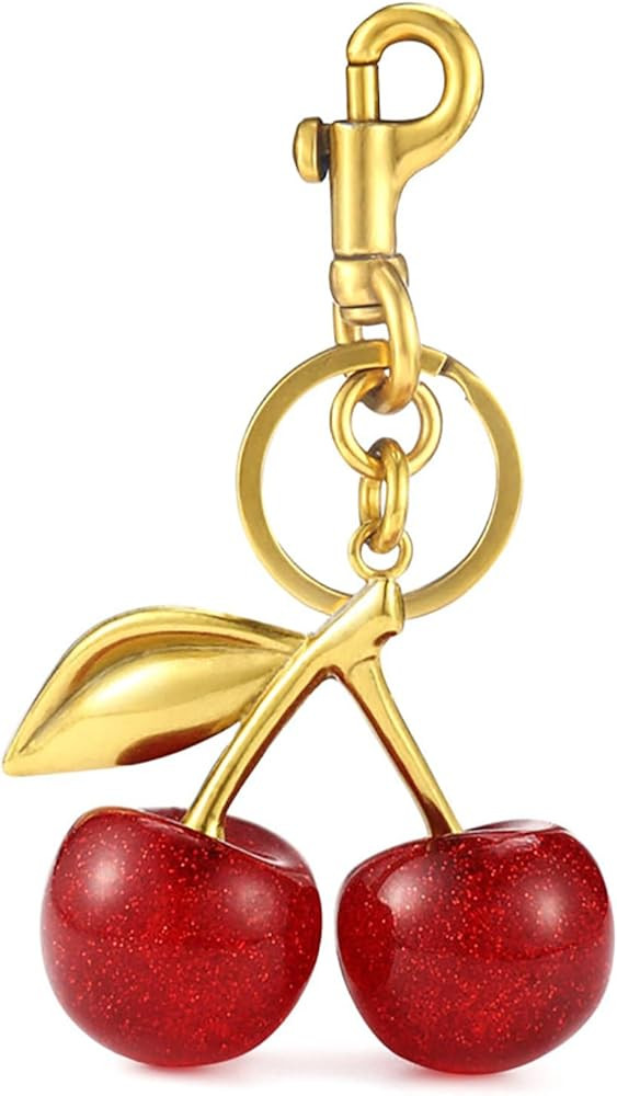 Cherry Bag Charm, Cherry Keychain Accessory Charms for Purses and Bags | Amazon (US)