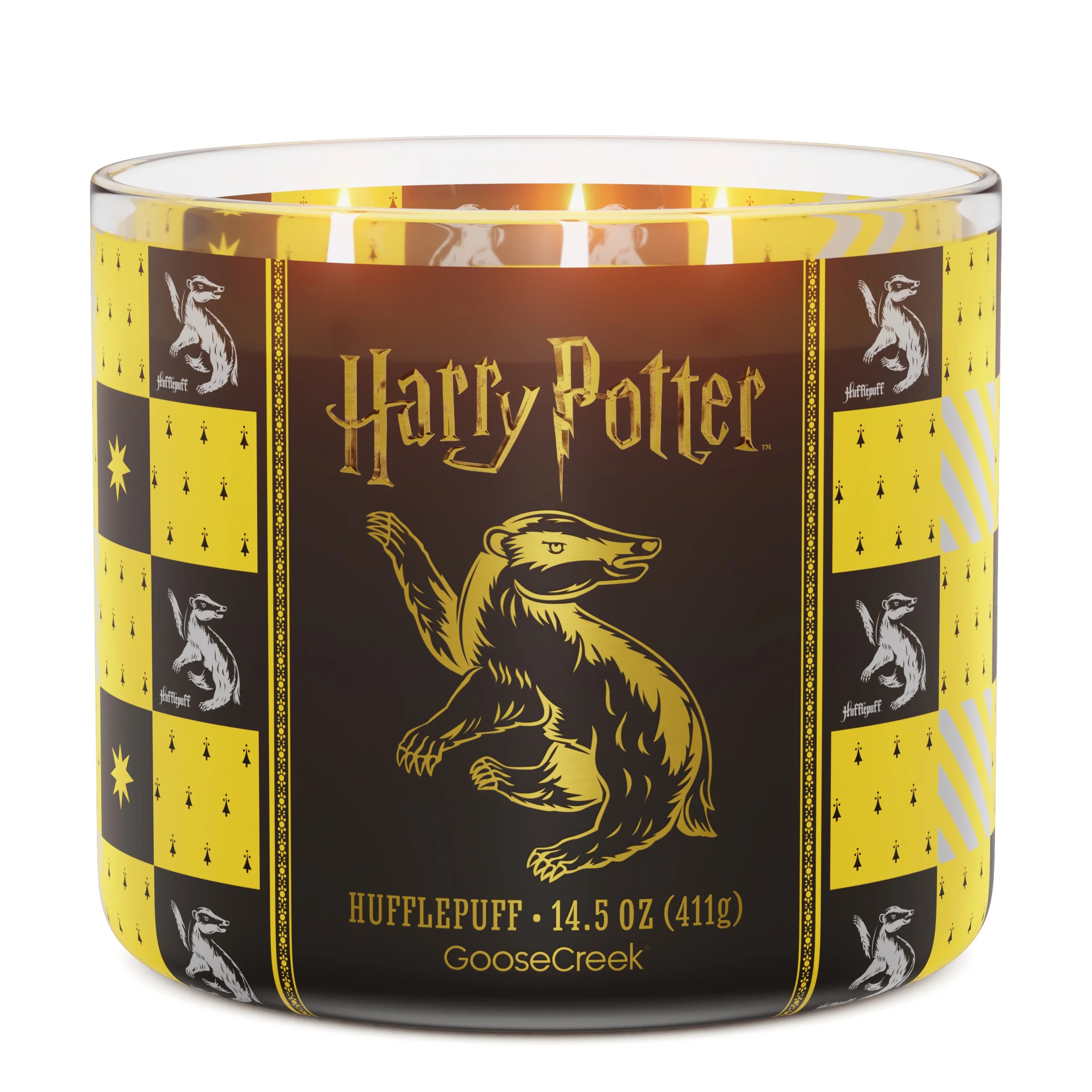 Goose Creek Harry Potter Hufflepuff 3-wick Buttered Pastry, Warm Honey, Sweet Berry Jam & Whipped... | Walmart (US)