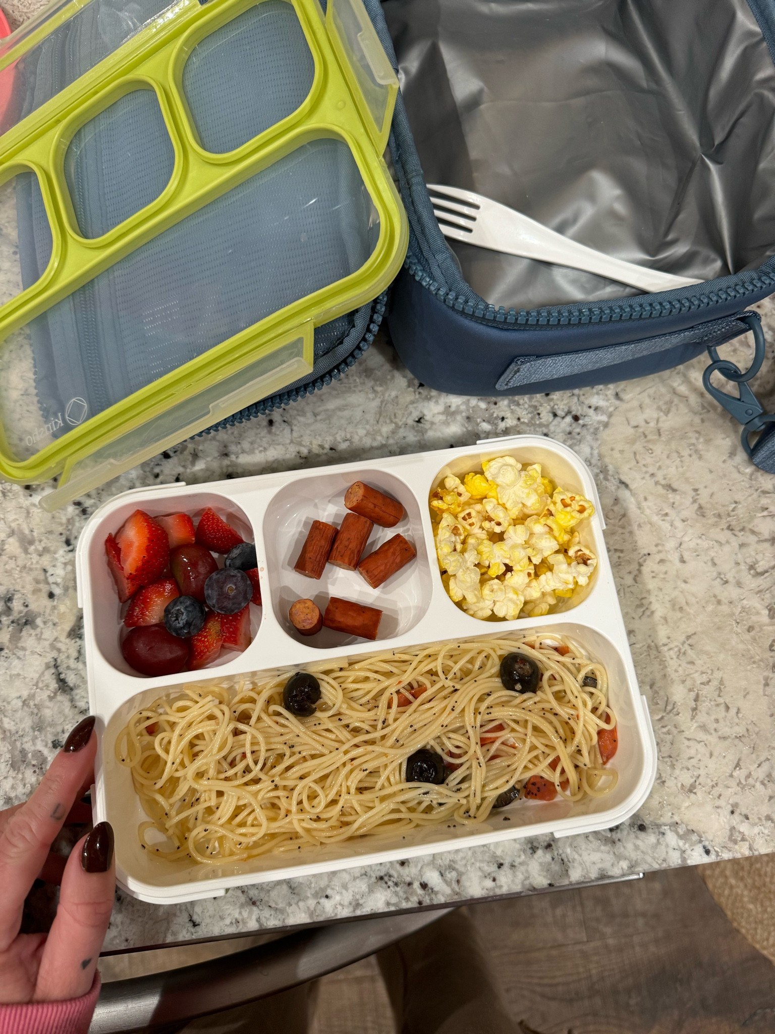 Bento box for school lunches for kids 
Lunch box and bag 