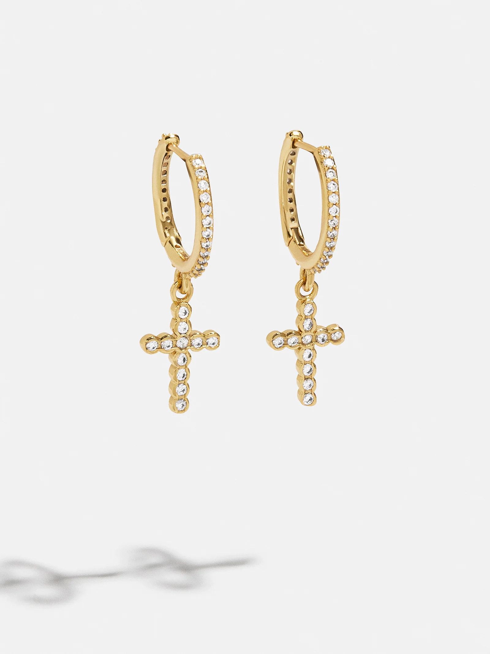 18K Gold Cross Earrings - Cross | BaubleBar (US)