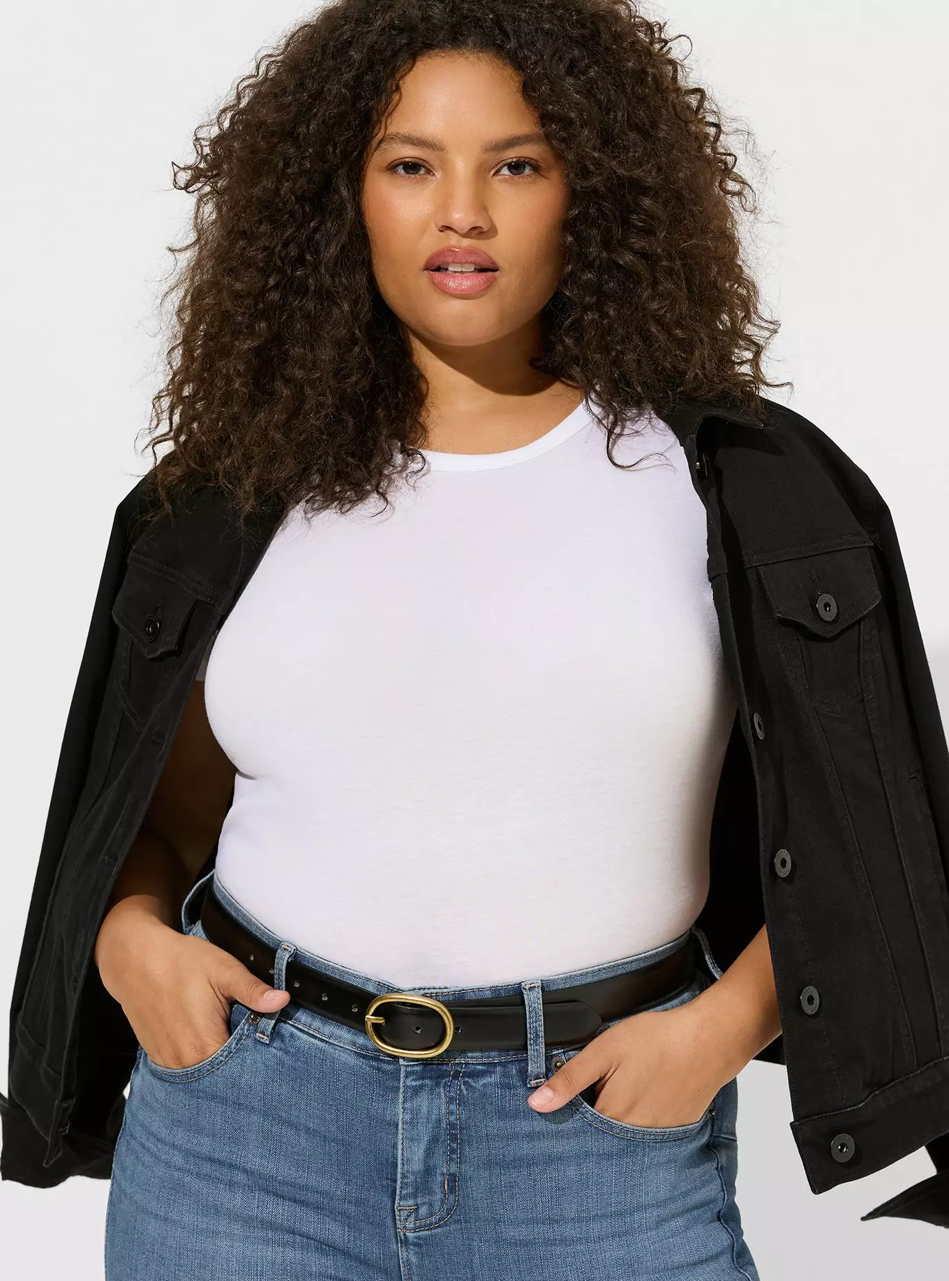 Oval Buckle Denim Belt | Torrid (US & Canada)