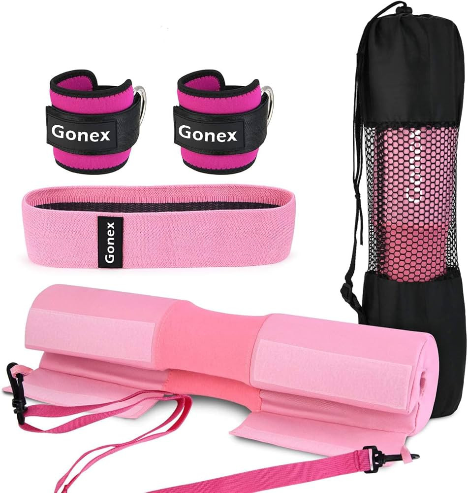 Gonex Barbell Pad Set for Squats Hip Thrusts Upgraded Bar Neck Pads Workout Foam Weightlifting Cu... | Amazon (US)