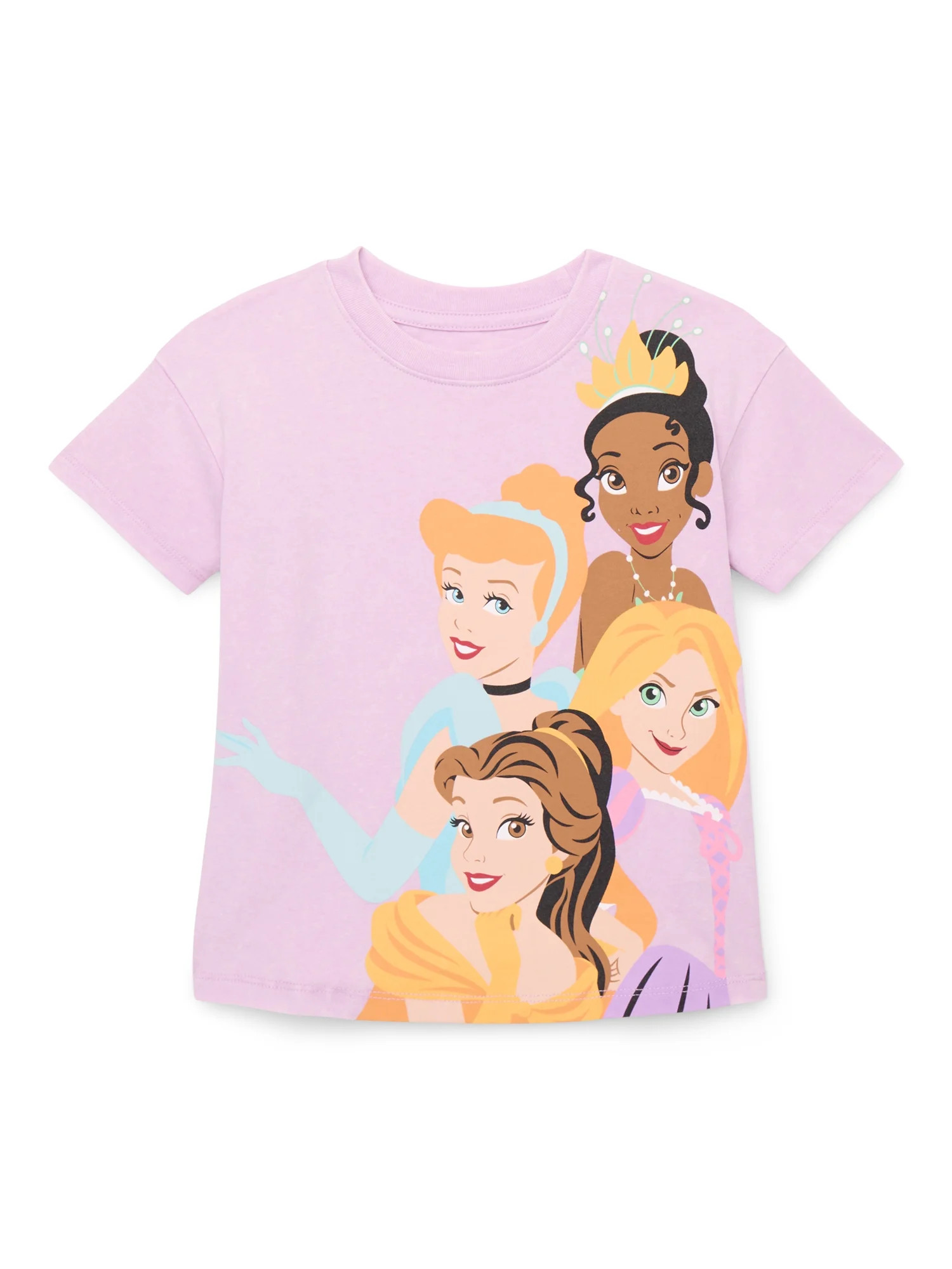 Disney Princess Toddler Short Sleeve Crewneck Tee, Sizes 12M-5T - Walmart.com | Walmart (US)