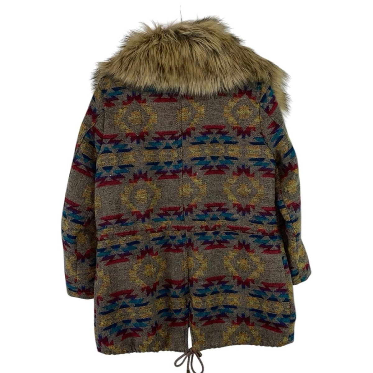 Vintage Y2K Women’s Aztec  Faux Fur Southwestern Winter Coat Jacket Bongo M  | eBay | eBay US