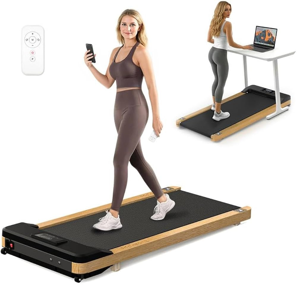 Maksone Under Desk Treadmill, Expert of Wooden Walking Pad, Walking Jogging Machine with Remote C... | Amazon (US)