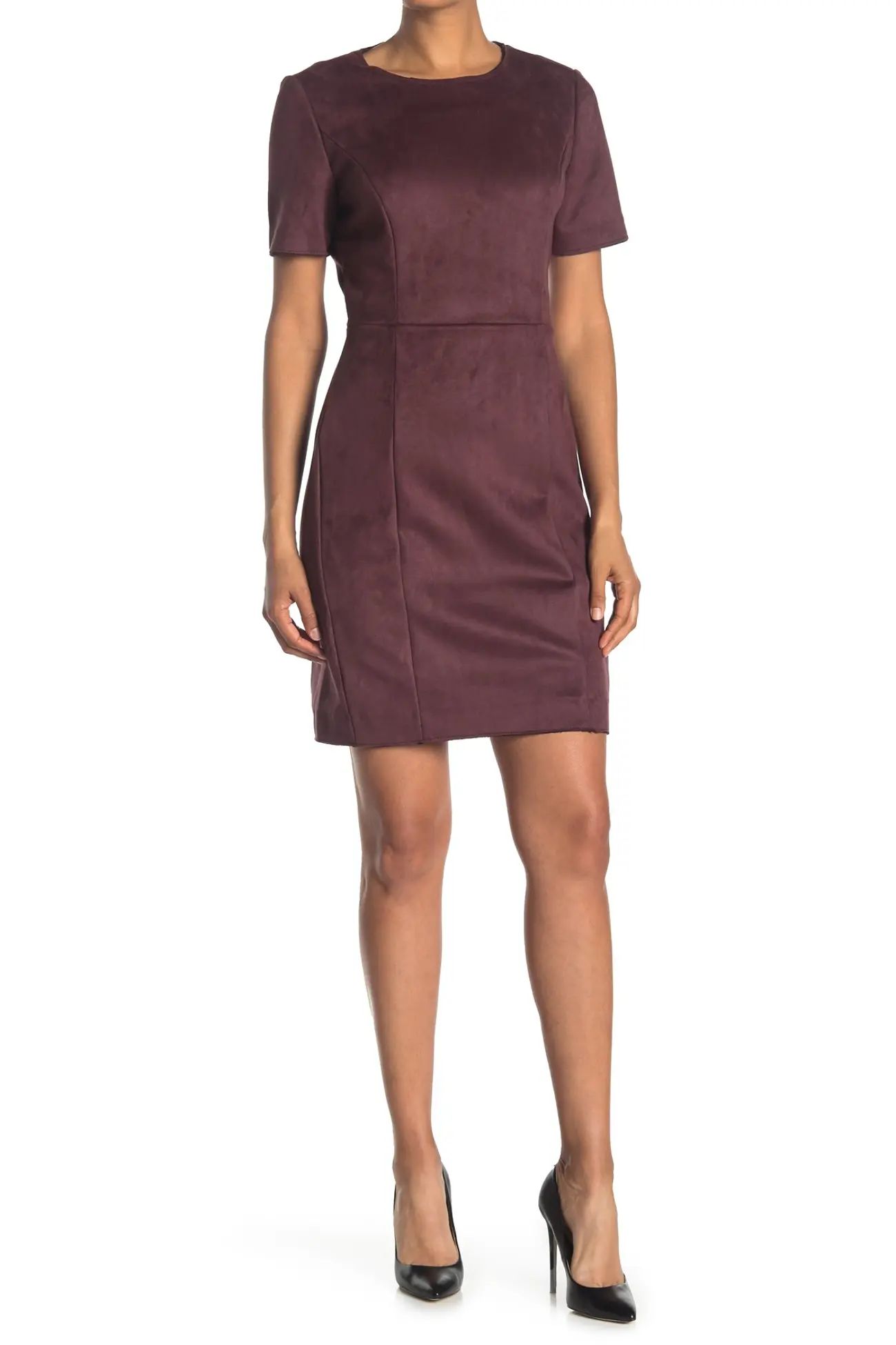 T Tahari | Faux Suede Sheath Dress | Nordstrom Rack | Nordstrom Rack