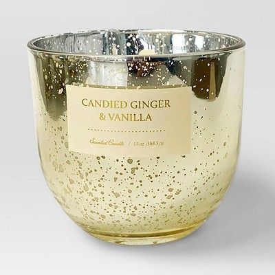 2-Wick 13oz Mercury Glass Candle Candied Ginger and Vanilla Tan - Threshold™ | Target