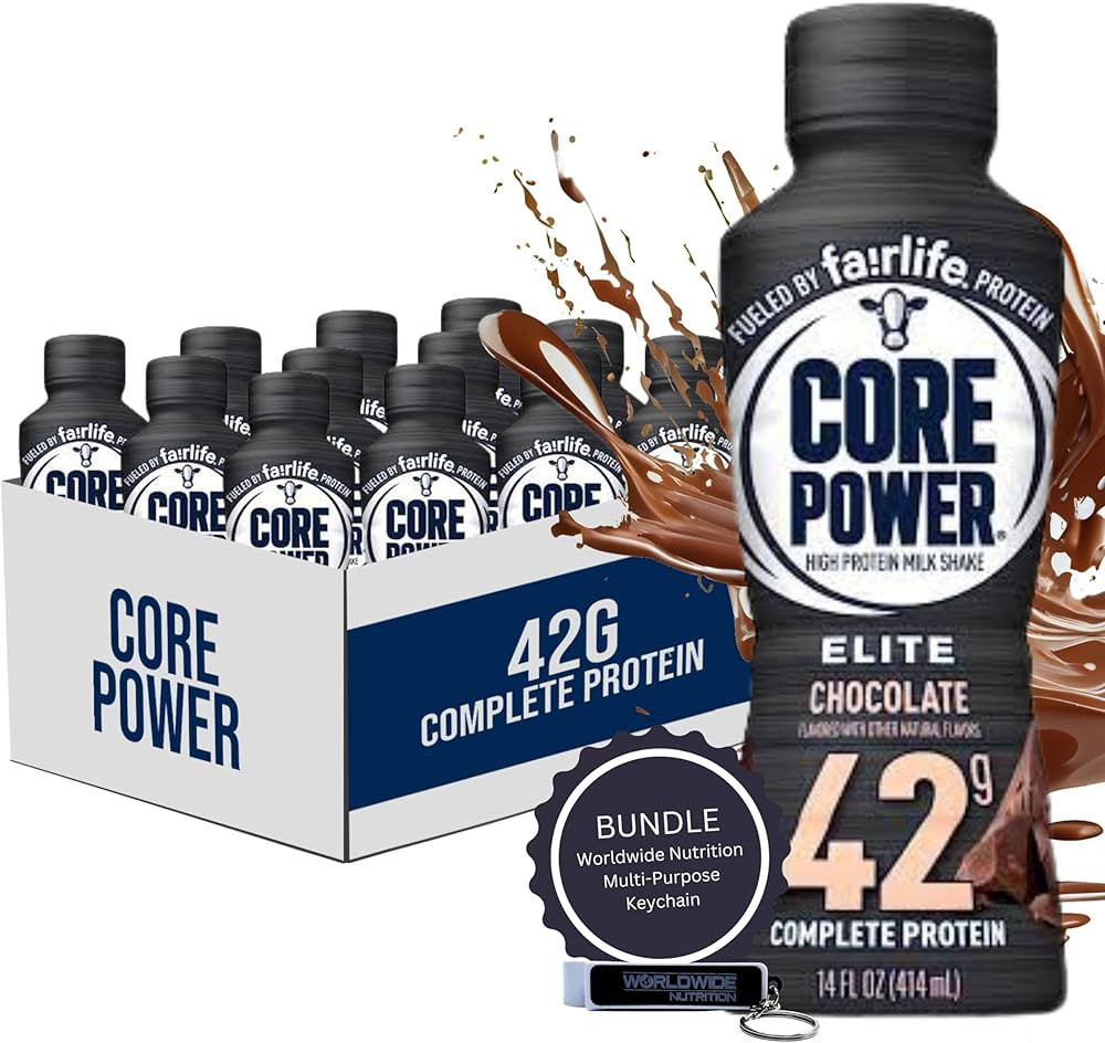 Worldwide Nutrition Bundle: Fairlife Core Power Elite 42g High Protein Milk Shake - Kosher, Choco... | Amazon (US)