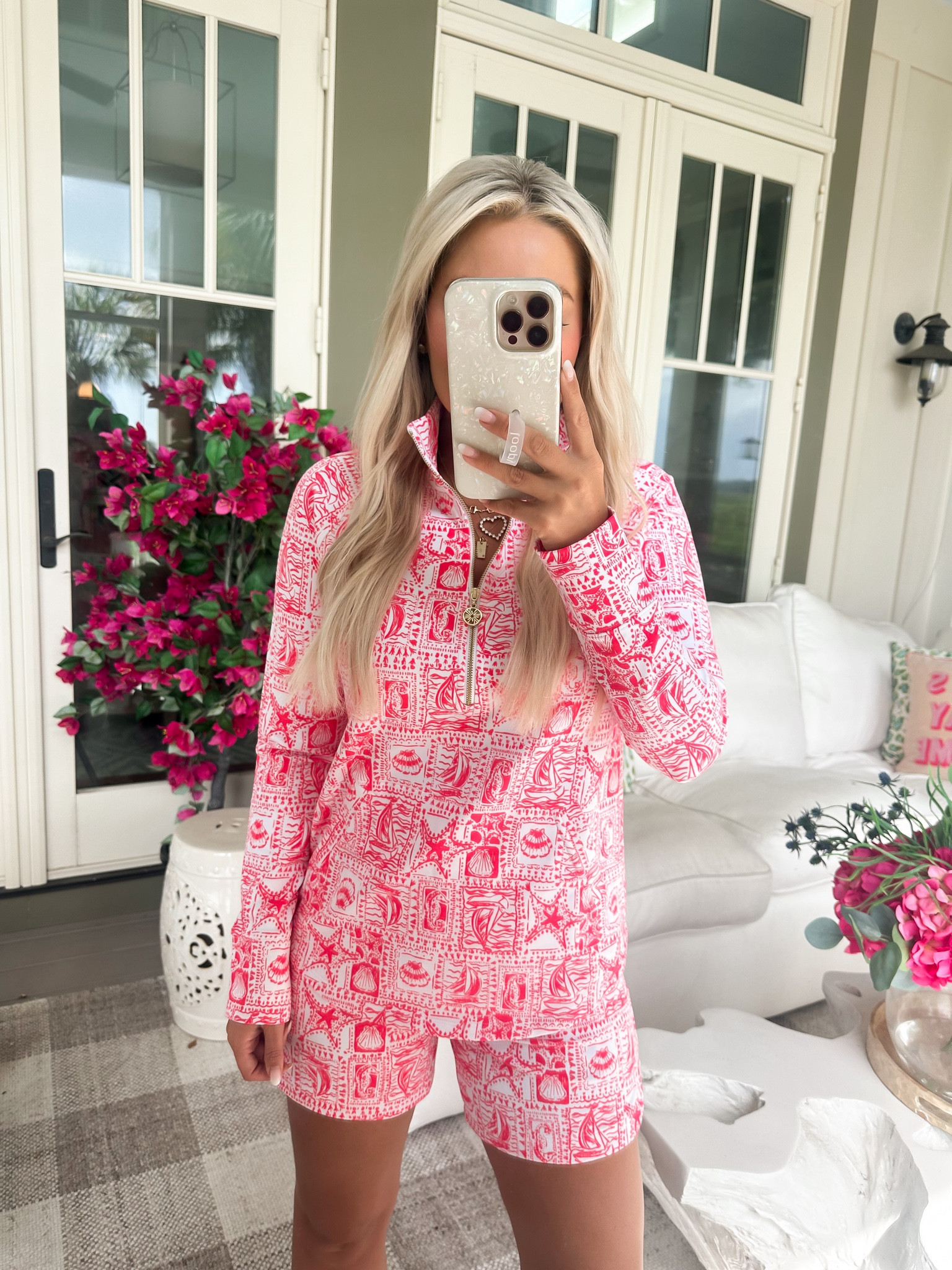 New Lilly Pulitzer summer finds - wearing size XS top and size small shorts  

#LTKTravel #LTKFitness