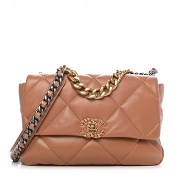 CHANEL

Lambskin Quilted Large Chanel 19 Flap Brown | Fashionphile