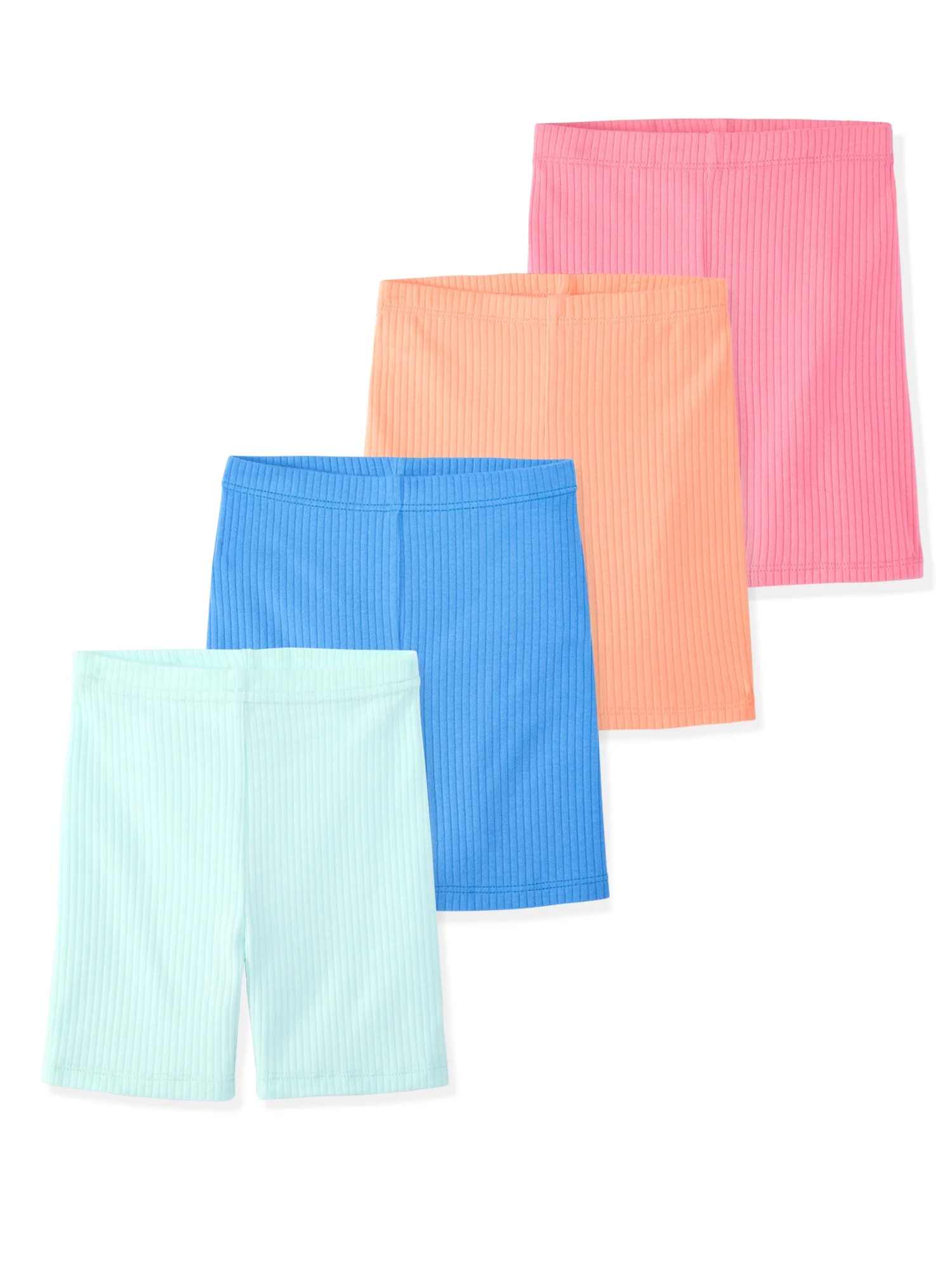 Garanimals Baby & Toddler Girl Ribbed Cotton Biker Shorts, 4-Pack, 0M–6T | Walmart (US)