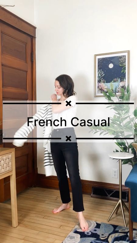 French casual for spring!
Wearing size S Chicwish sweater. 
Size XS Nautica t-shirt shirt, 100% cotton. 
Jeans from Short Story, linked similar. 
Size 6.5 Birdies loafers, 20% off all Birdies with code MODERNPETITEDAILY_Biridies. 
Petite outfit. French outfit. Spring outfit. Neutral outfit. 

#LTKfindsunder50 #LTKstyletip #LTKVideo