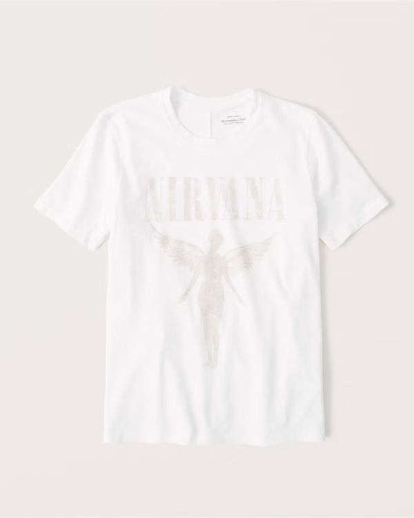 Nirvana 90s-Inspired Relaxed Band Tee | Abercrombie & Fitch (US)