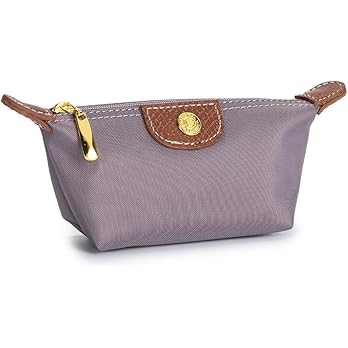Womens Unique Change Purse Vintage Nylon Zip Coin Wallet Mini Bag (Lavender Purple) | Amazon (US)