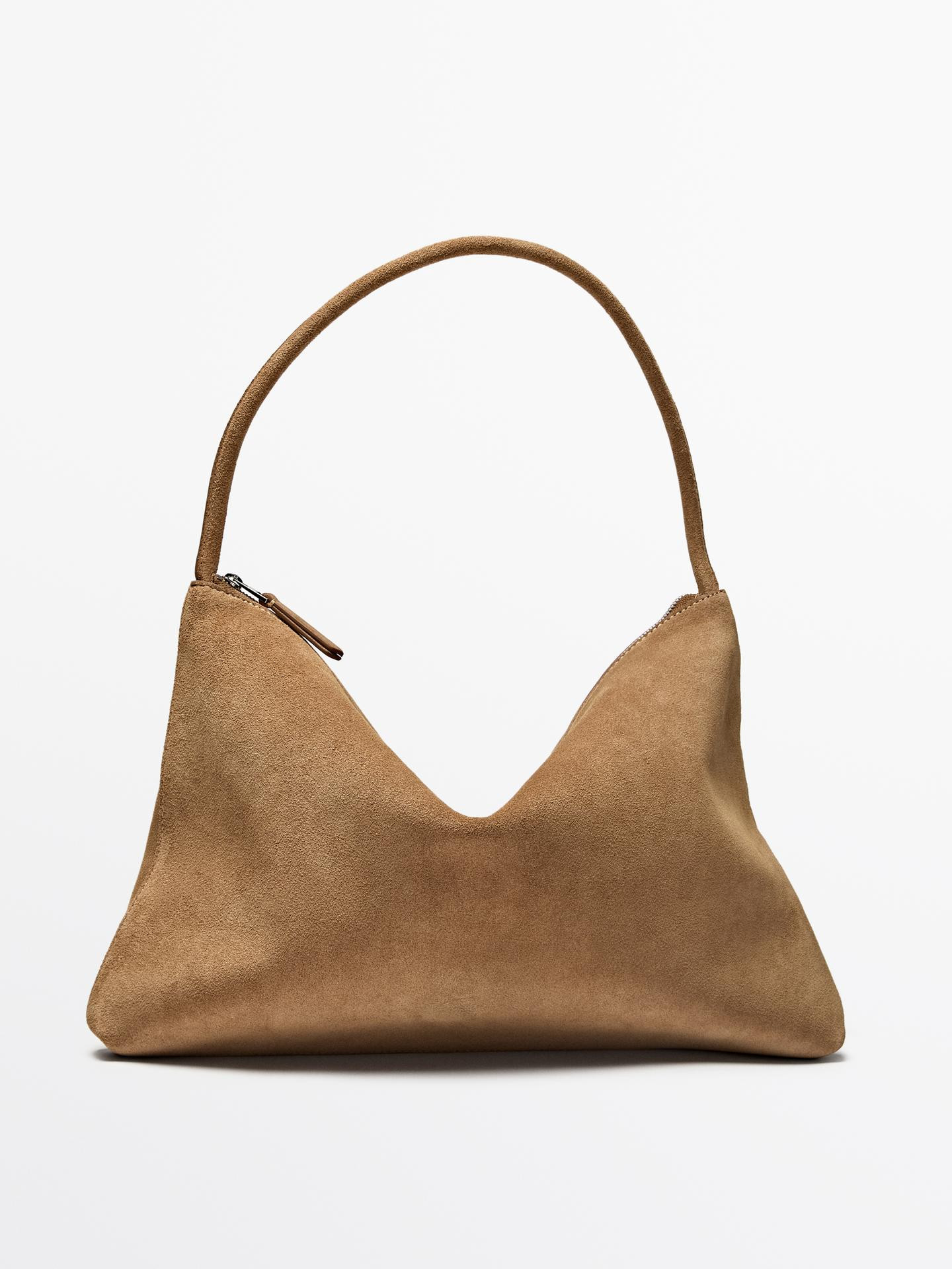 Split cowhide leather bag | Massimo Dutti US