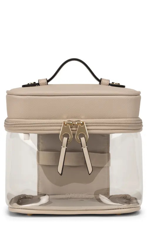 CALPAK Clear Train Case in Stone at Nordstrom | Nordstrom