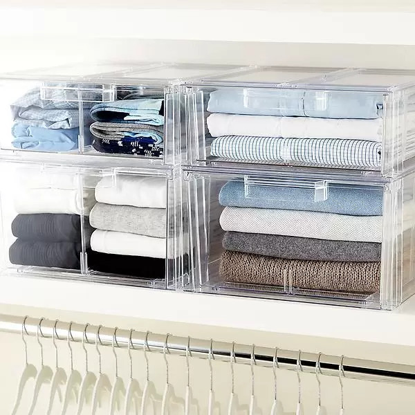 Clear Stackable Sweater Drawer | The Container Store