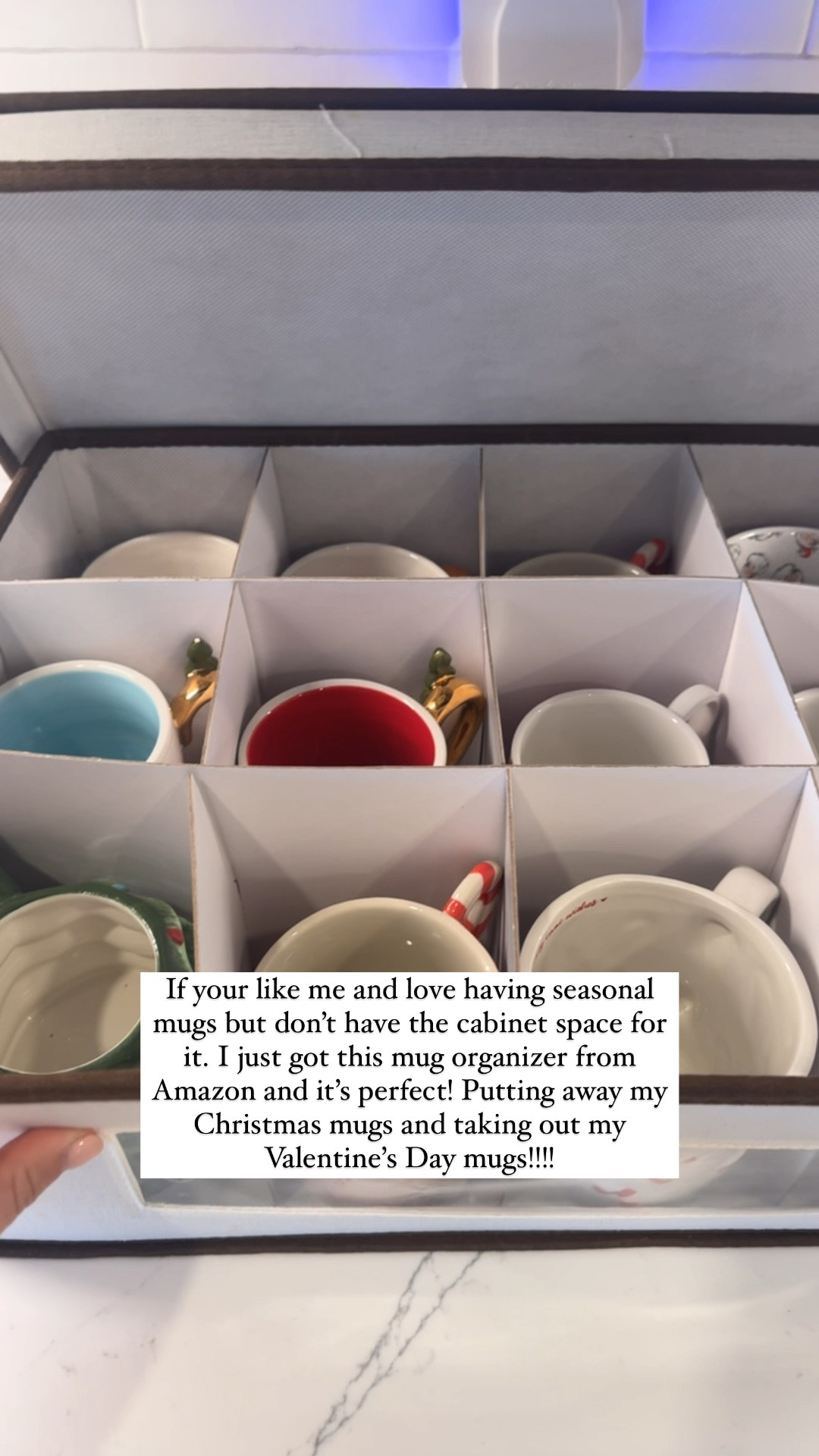 Mug organizer from Amazon perfect for seasonal mugs

#LTKHome #LTKWatchNow #LTKSeasonal