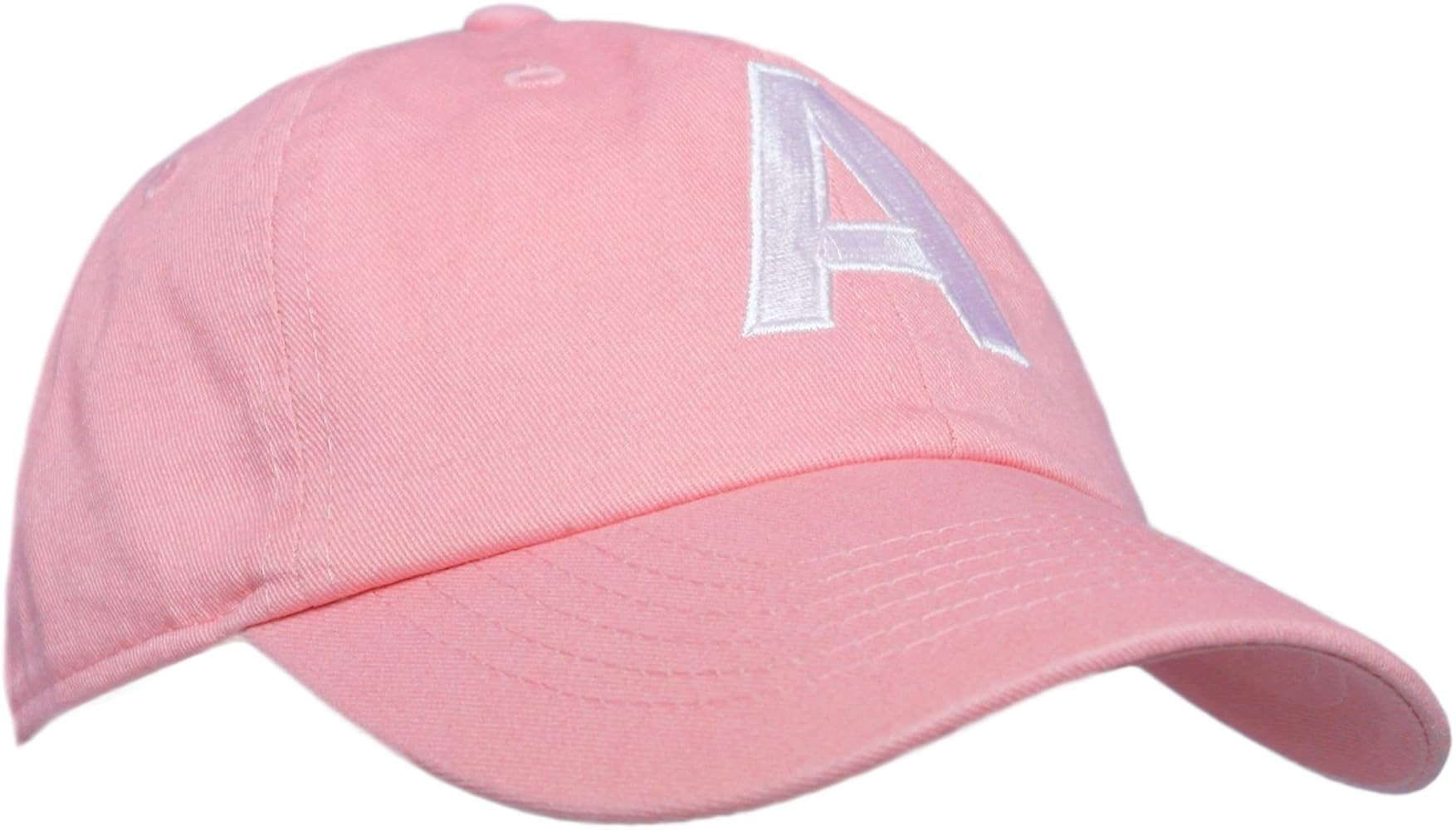 Tiny Expressions - Monogrammed Toddler Girls Baseball Cap | Adjustable Pink Hat | Amazon (US)