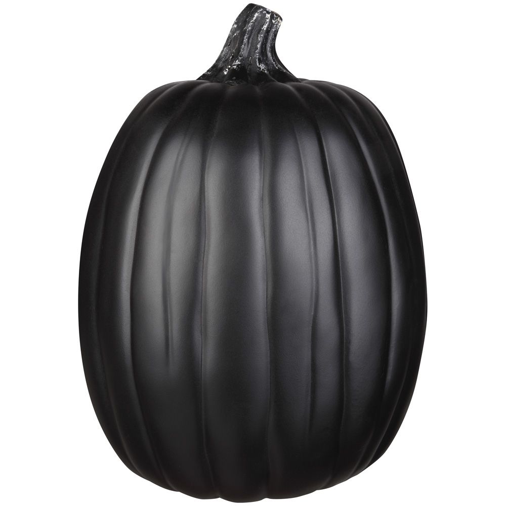 Way To Celebrate Halloween Craft Pumpkin, Glossy Black, 13" - Walmart.com | Walmart (US)
