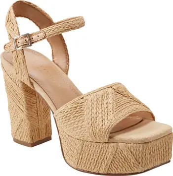 Marc Fisher LTD Calyn 2 Platform Sandal in Black at Nordstrom, Size 9 | Nordstrom