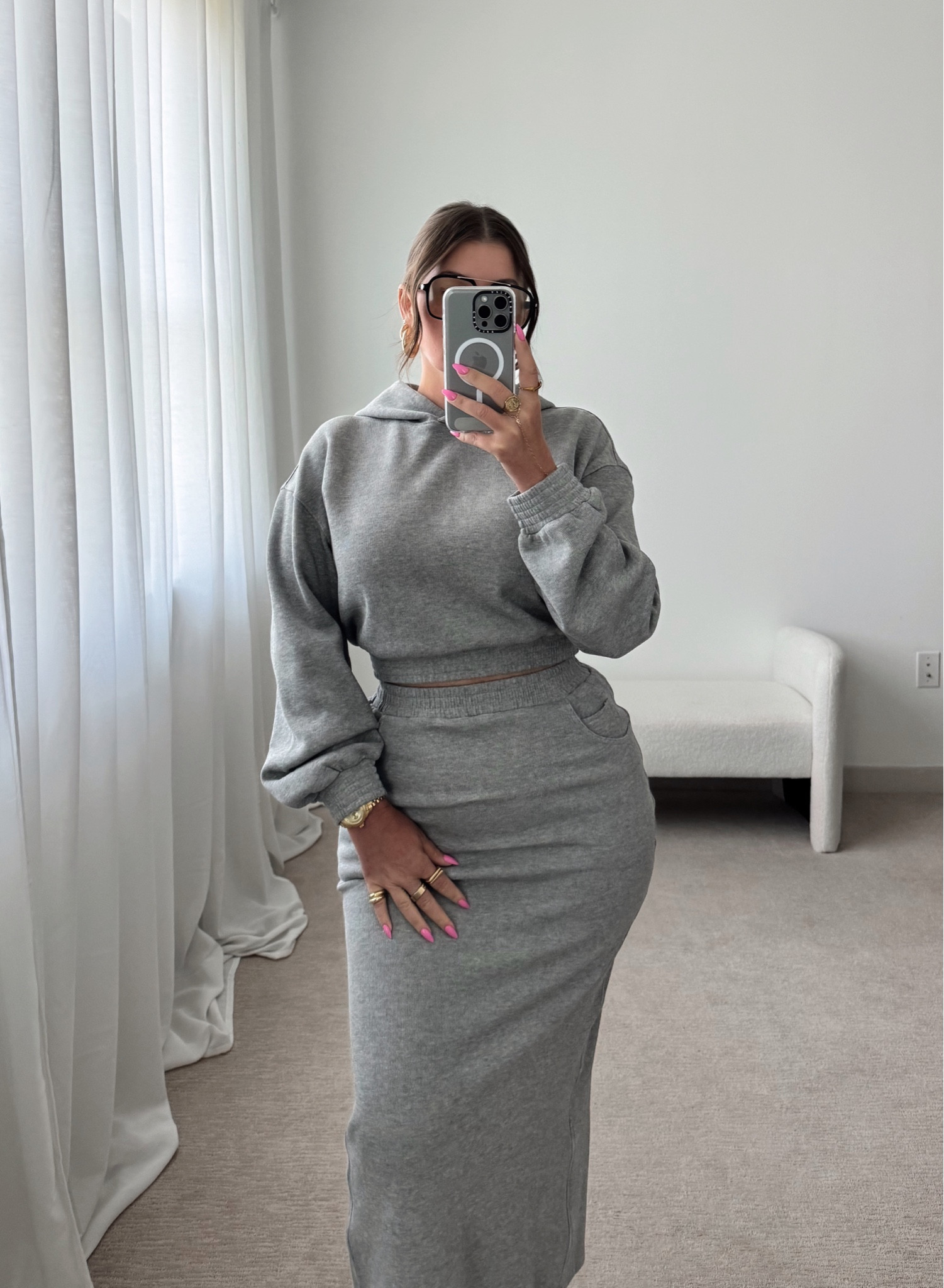 Skirt set runs tts, wearing medium
light weight, cozy & stretchy 

#LTKFindsUnder100 #LTKStyleTip