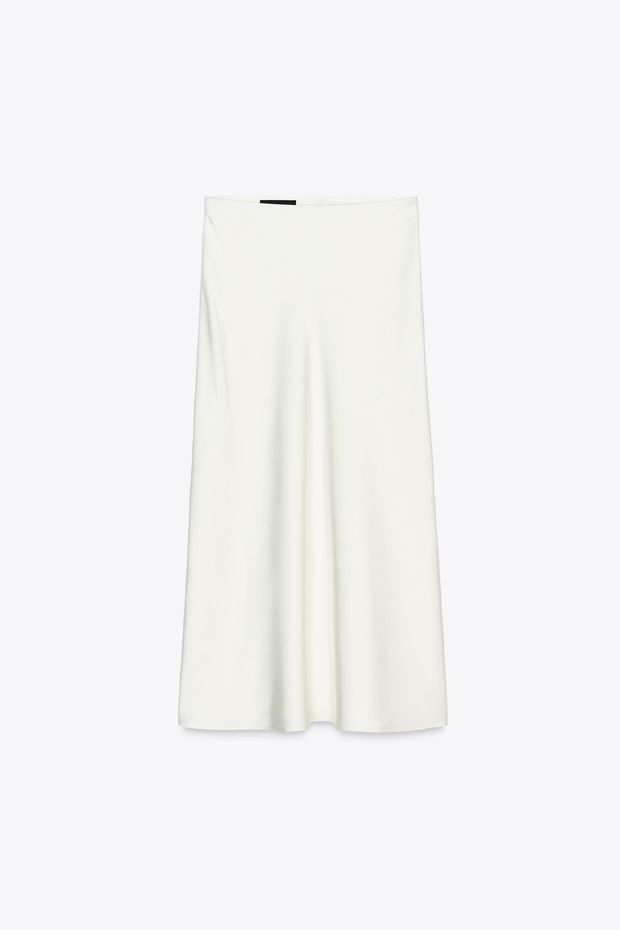 SATIN EFFECT MIDI SKIRT | Zara US