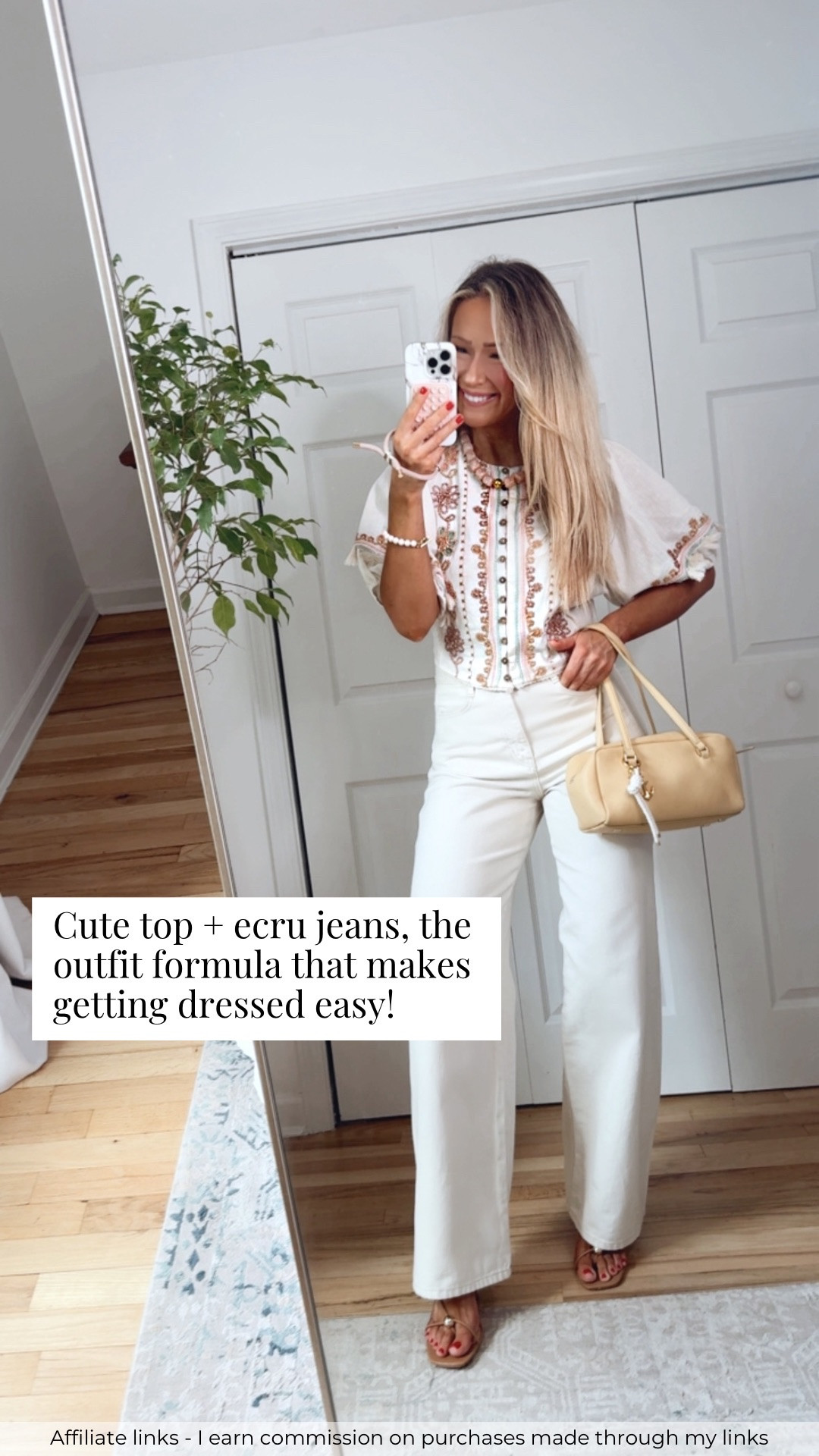 Affiliate links - I earn commission on purchases made through my links 

Zara top
Zara jeans
Ecru jeans 
Zara summer outfits