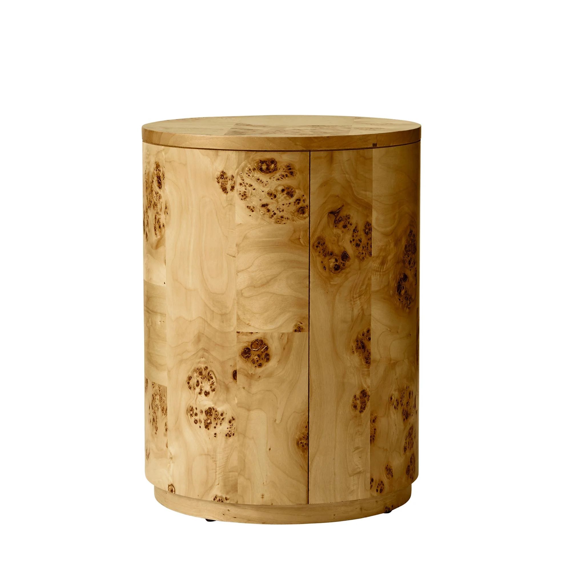 Better Homes & Gardens Burlwood Round End Table, Light Burl Wood Veneer | Walmart (US)