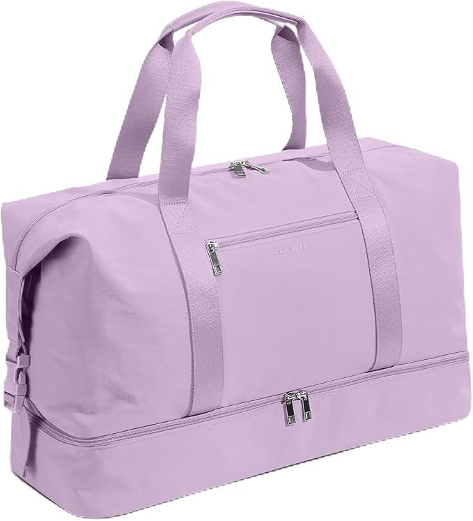 Weekender Bags for Women - 21 Inch Large Travel Duffel Bag 2-Piece Set with Shoe Compartment, Hea... | Amazon (US)