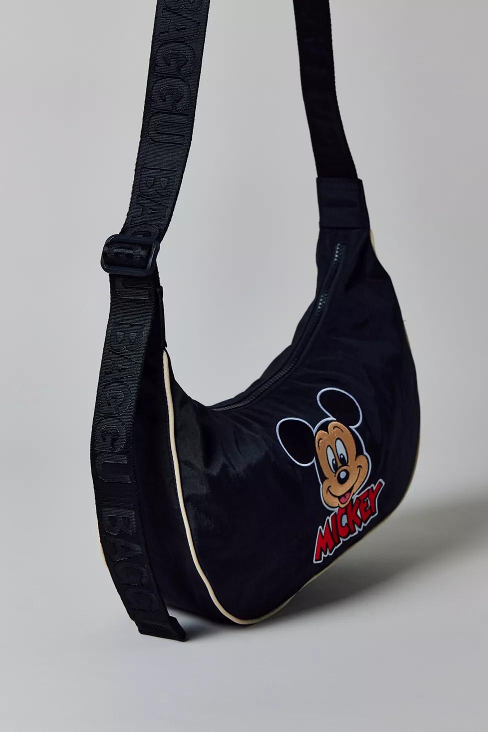 DISNEY | BAGGU Medium Nylon Crescent Bag - Embroidered Mickey Mouse Club | Urban Outfitters (US and RoW)