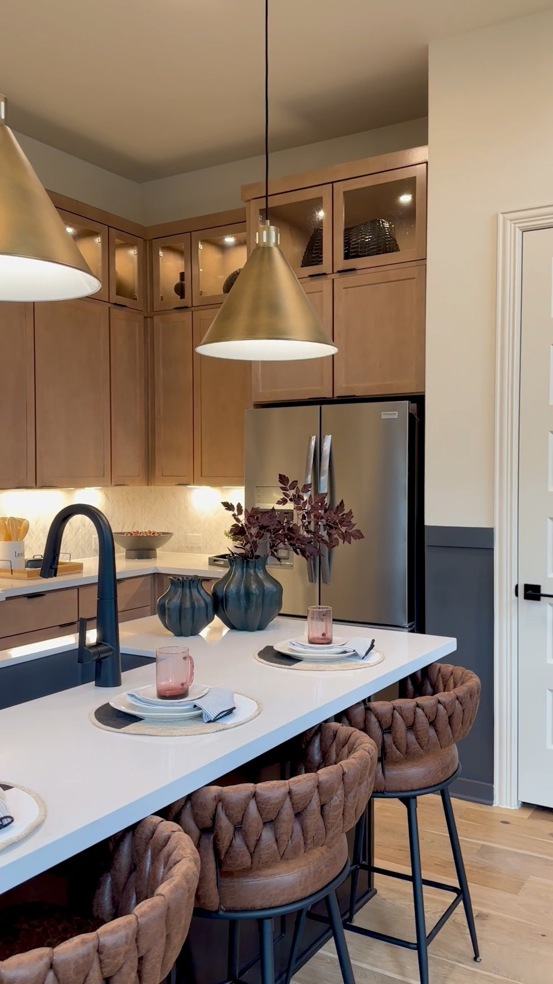 Faux Leather Woven Swivel Bar Stools for luxury textured addition to a modern kitchen decor. 🤍😍

#LTKHome #LTKSaleAlert