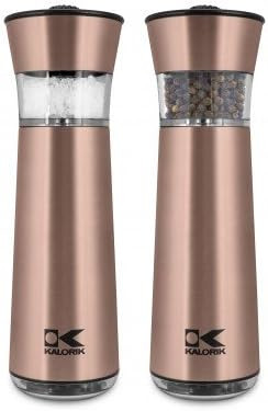 Kalorik Electric Gravity Salt and Pepper Grinder, PPG 43639 CP, Automatic Stainless Steel Spice G... | Amazon (US)