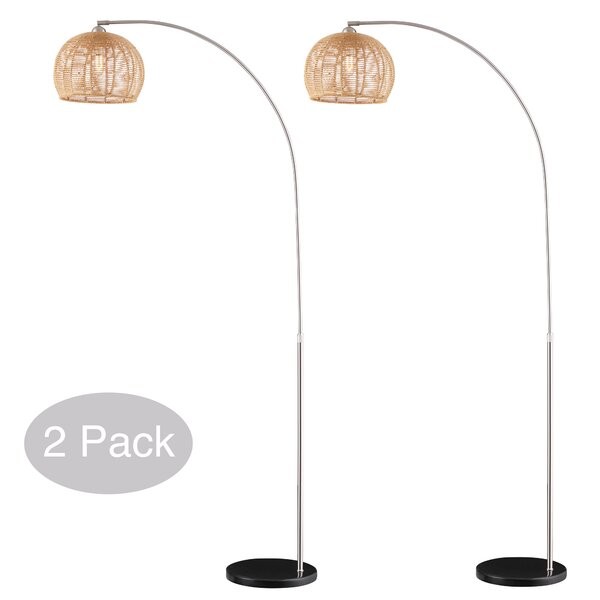Malachi 77" Arched Floor Lamp Set (Set of 2) | Wayfair North America