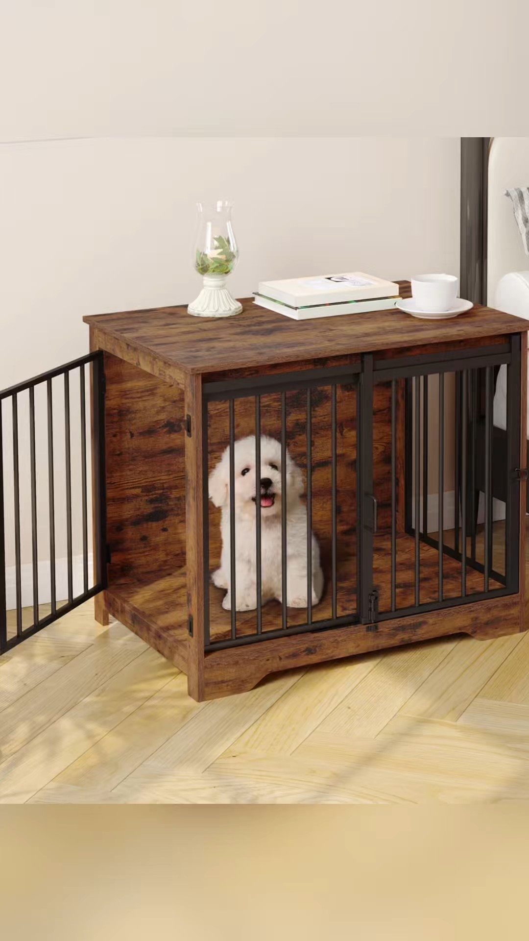 For relaxing and training. Furniture Style Dog Crate, Heavy-Duty Dog Kennels with Sliding Barn Door, Wooden Dog House for Small/Medium/Large Dogs, End Side Table, TV Stand

#LTKHome #LTKGiftGuide #LTKdayinmylife