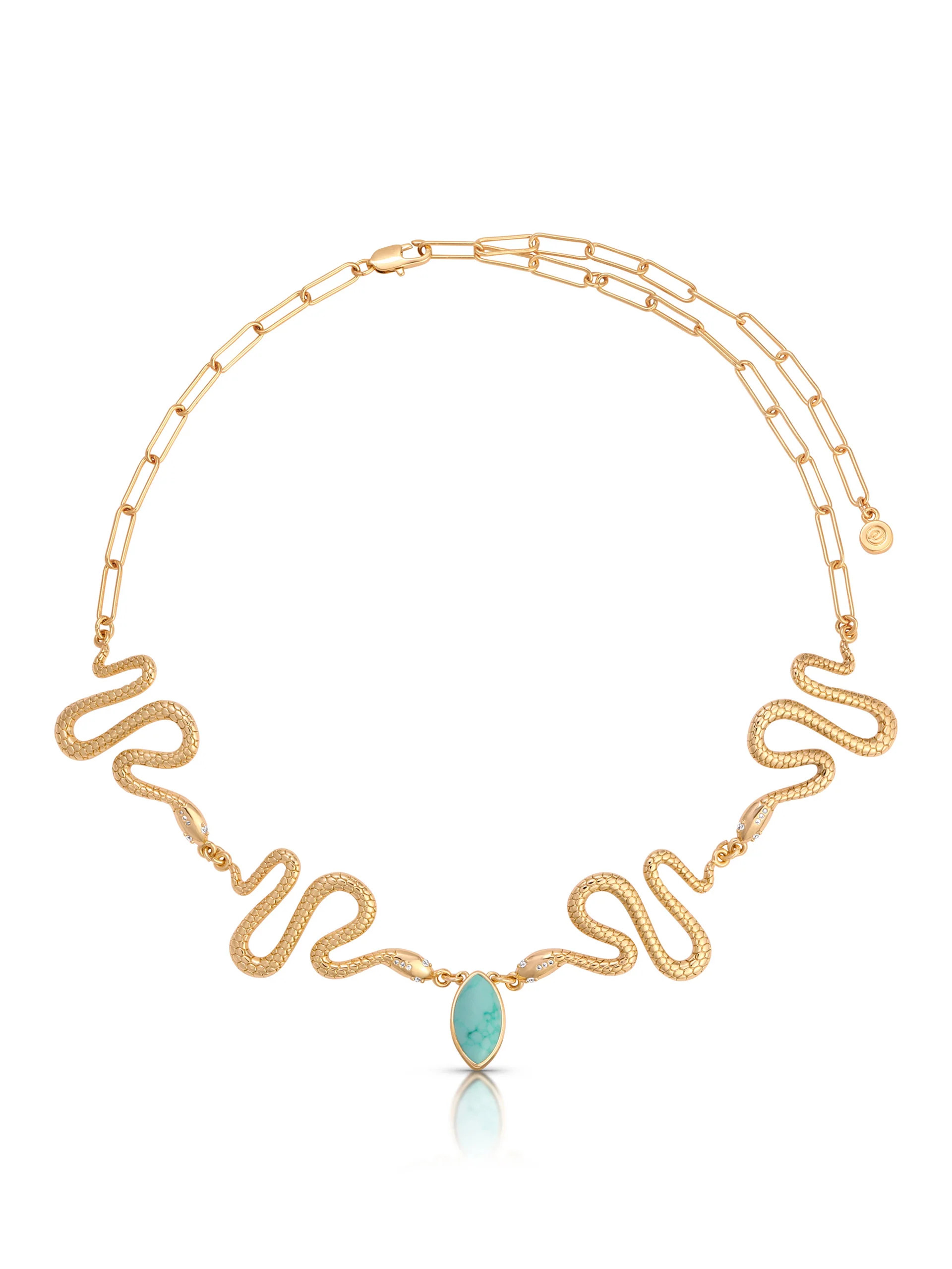 Turquoise Serpentina Snake Choker | Ettika
