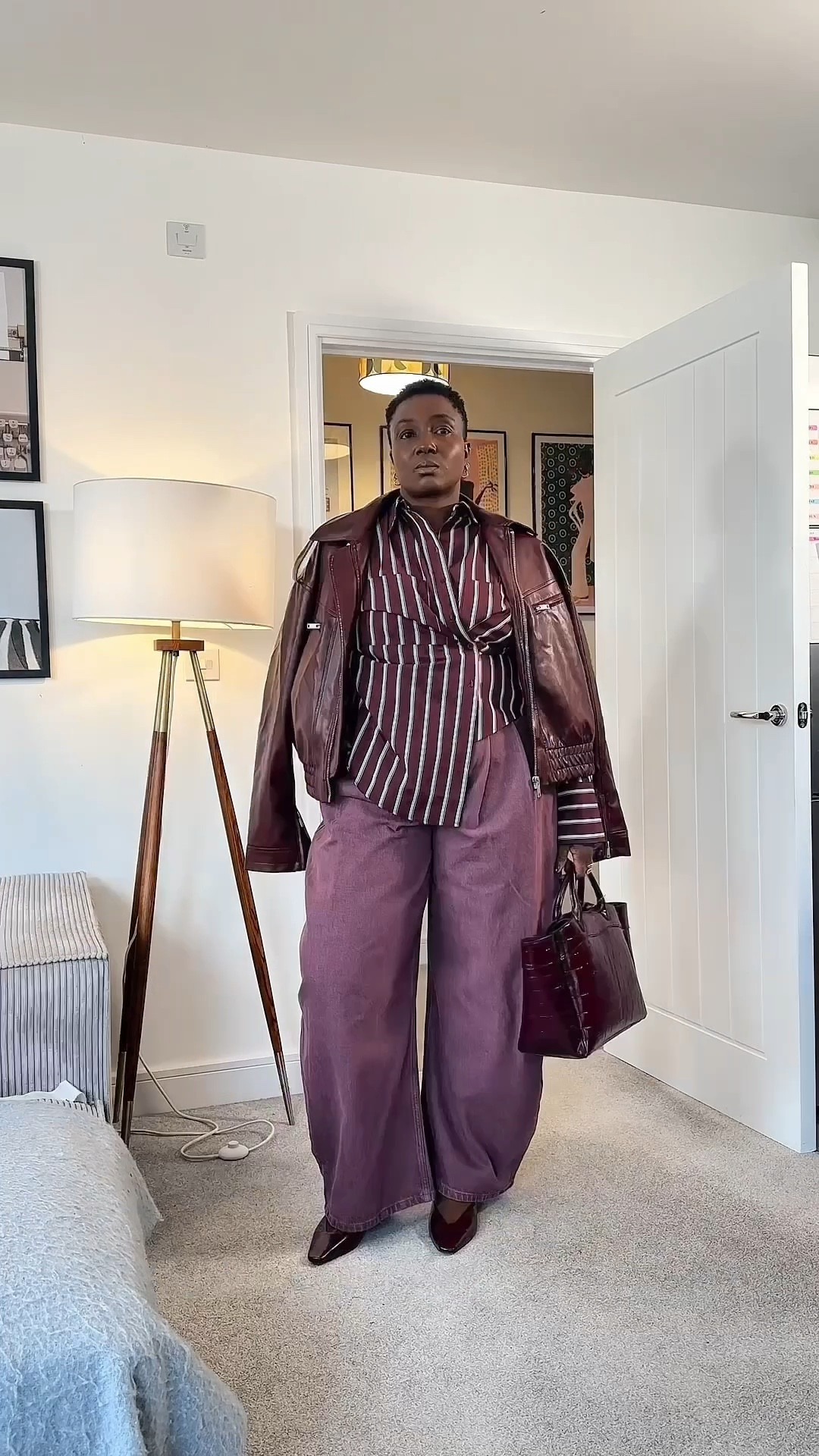 	•	burgundy leather jacket outfit
	•	monochrome outfit ideas
	•	fall fashion inspiration 2025
	•	confident woman style
	•	luxury tone fashion
	•	statement outfit for work or brunch
	•	daily affirmation fashion reel

#BurgundyStyle #WineTones #MonochromeLook #TonalDressing #ColorCoordination #RichTones #FallPalette #PlumAesthetic #DeepHueMood #SleekAndSophisticated


#LTKmidsize #LTKplussize #LTKjeans