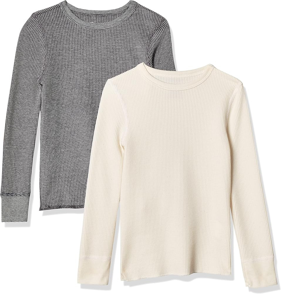 Fruit of the Loom Boys' Premium 2-Pack Thermal Waffle Crew Top | Amazon (US)