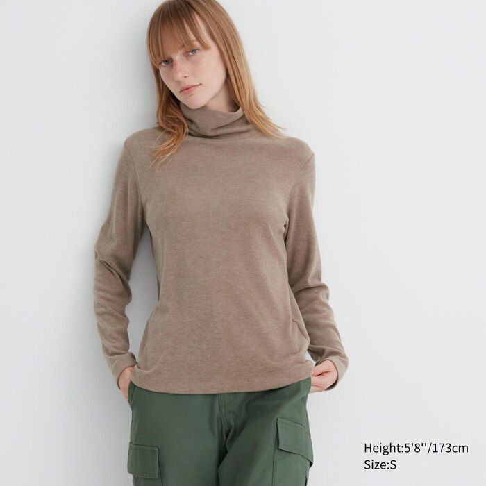 HEATTECH Fleece Turtleneck Long-Sleeve T-Shirt | UNIQLO US | UNIQLO (US)