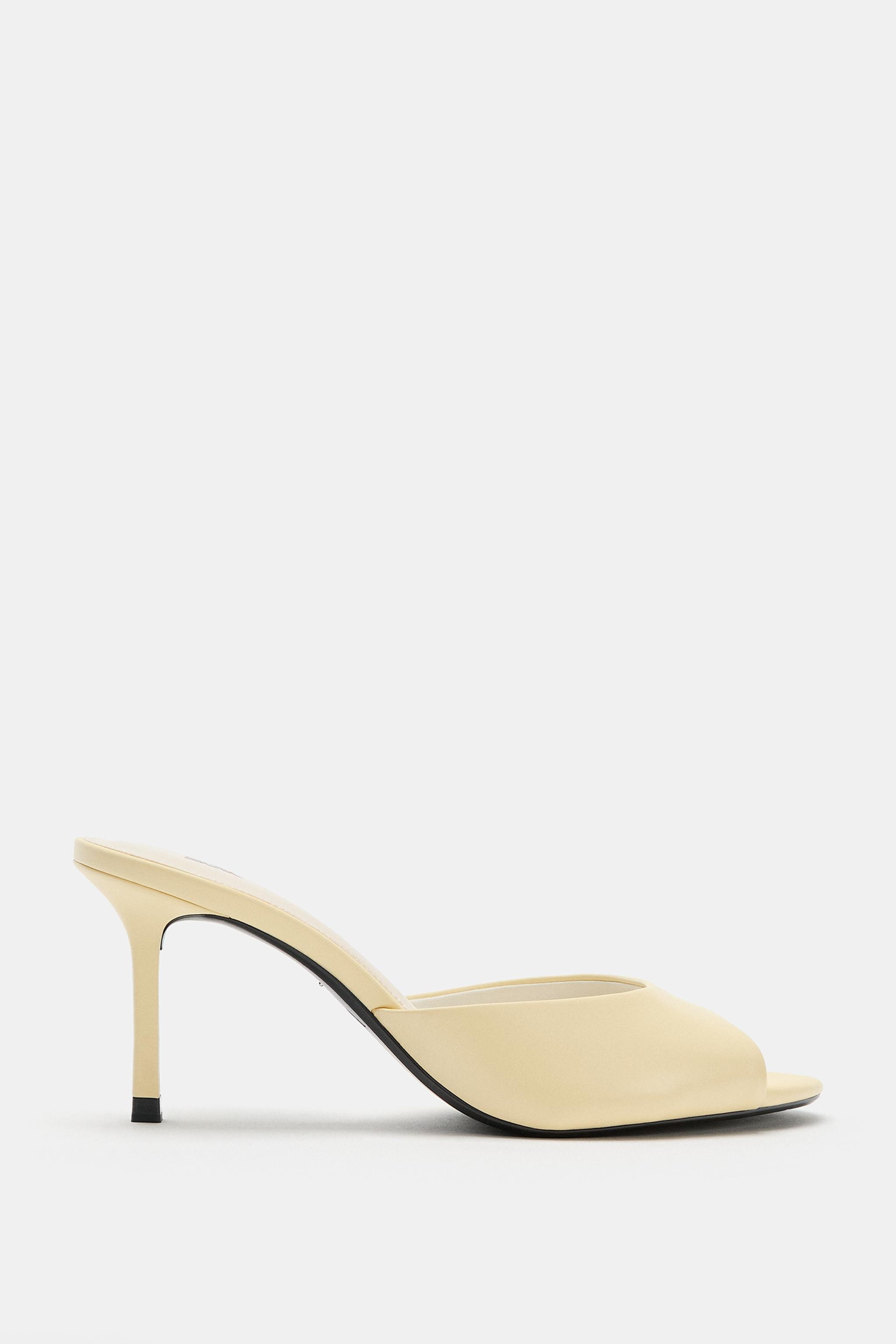 LEATHER HEELED SANDALS | Zara US